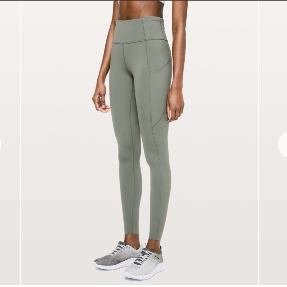 Lululemon Fast & Free Full Length Tight  NWT size 4 sage green color 25’